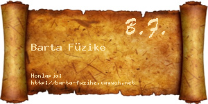Barta Füzike névjegykártya